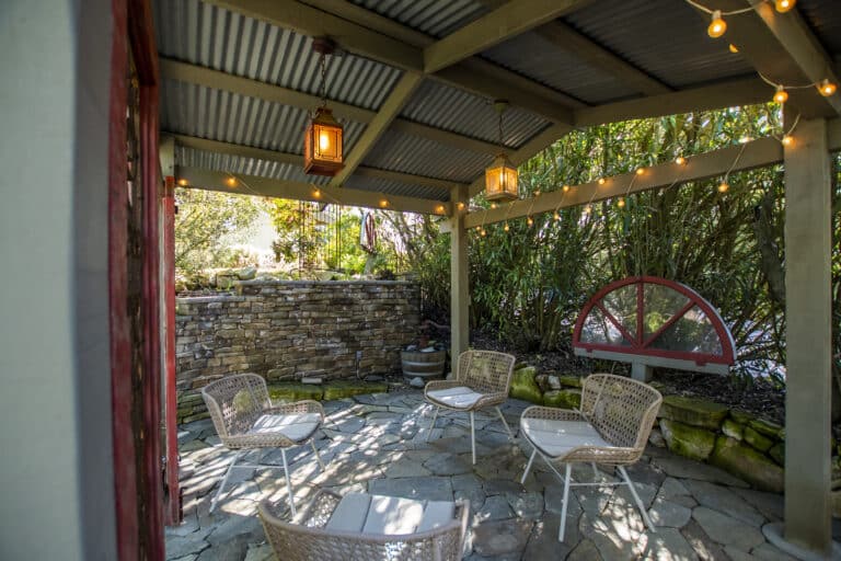 backyard sitting area