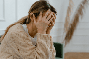 Teenage girl struggling after emotional abuse