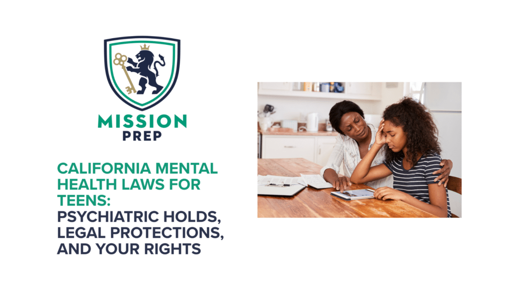 California Mental Health Laws for Teens