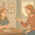 Teen girl appearing distracted and inattentive during a conversation, illustrating a common ADHD symptom in adolescent girls