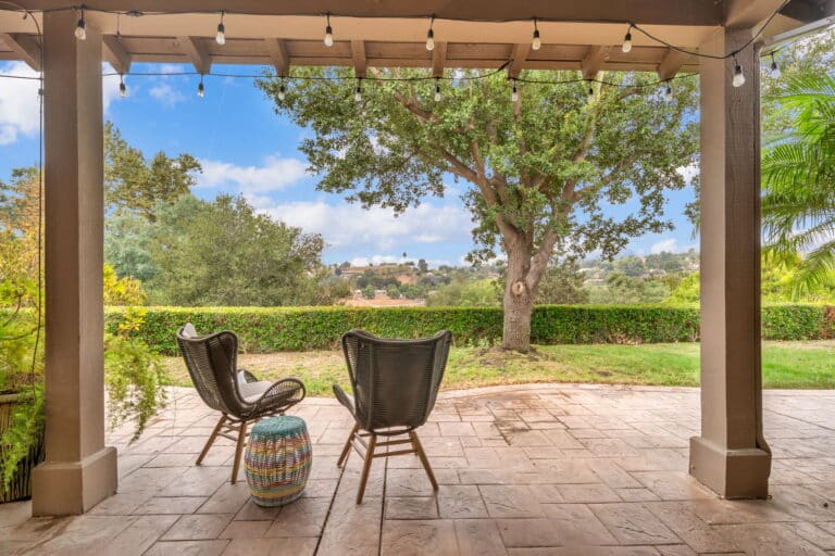 backyard patio at Mission Prep Teen Treatment