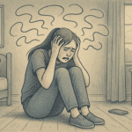 Concerned parent learning about child on 5585 hold