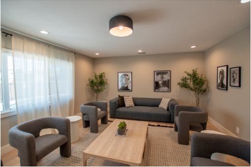 The interior of one of Mission Prep’s facilities, with several chairs, a couch, and a coffee table