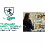 teenage girl sitting with therapist for psychosomatic treatment programs for teens
