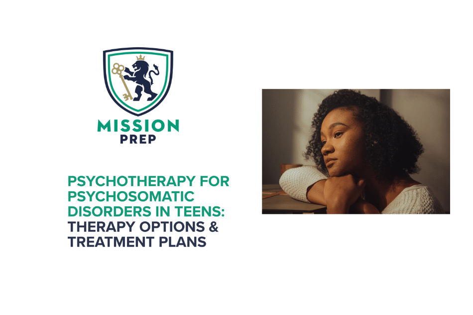 Teenage girl of color leaning on a table looking into the distance thinking about psychotherapy for psychosomatic disorders in teens