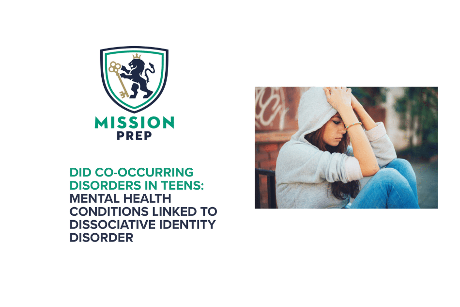 Teenage girl with head in hands struggling with DID co-occurring disorders in teens