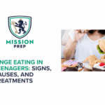 Teenager struggling with binge eating in teenagers eating lots of fast food