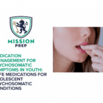 close-up of teenage girl taking medication for medication management for psychosomatic disorders in teens