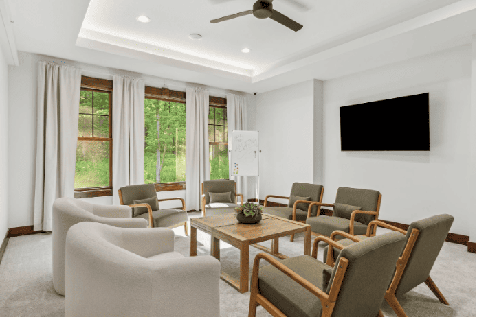 Mission Prep modern group therapy room