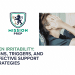 Mission Prep logo and teen irritability image