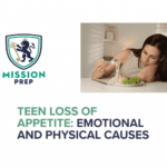 Mission Prep logo and teen loss of appetite image