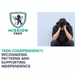 Mission Prep logo and teen codependency image
