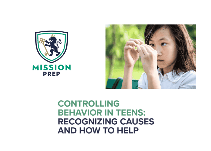 Mission Prep logo and controlling behavior in teens image