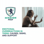 Mission Prep logo and emotional overreactions in teens image