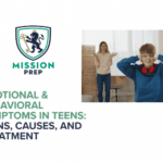 Mission Prep logo with emotional & behavioral symptoms in teens image