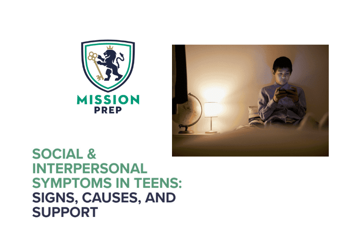 Mission Prep with social & interpersonal symptoms in teens image