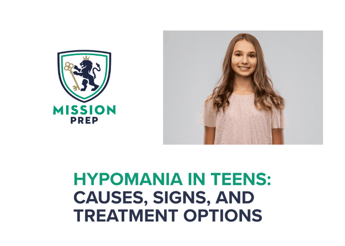Mission Prep logo and hypomania in teens