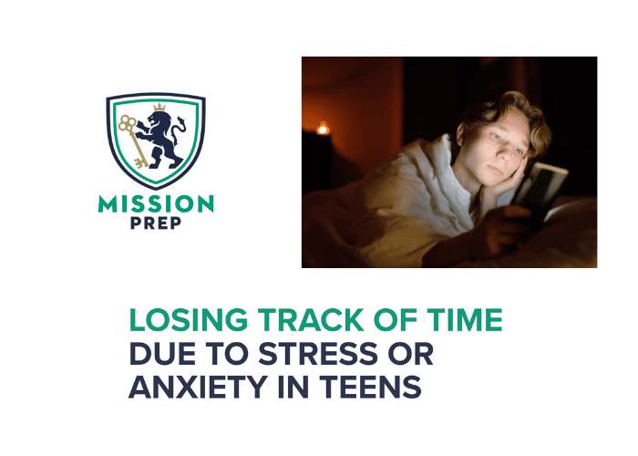 Mission Prep logo and losing track of time due to stress or anxiety image