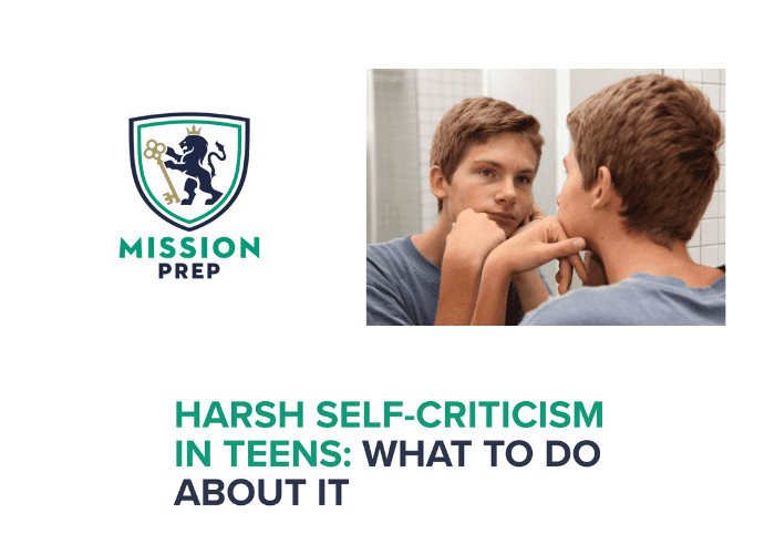 Mission Prep logo and self-criticism in teens image