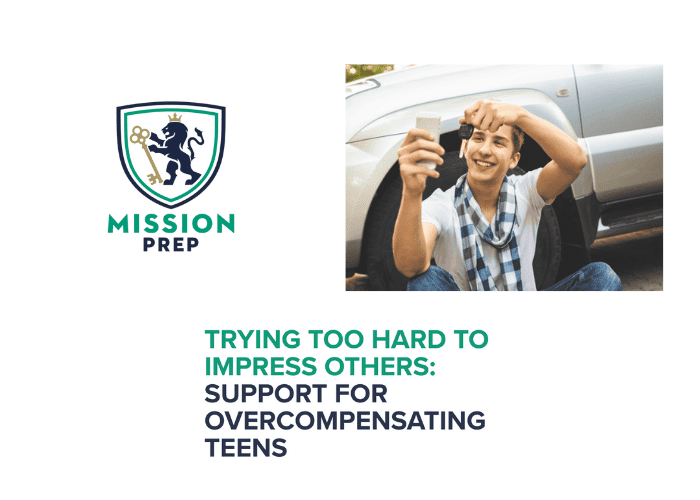 Mission Prep logo and trying too hard to impress others image