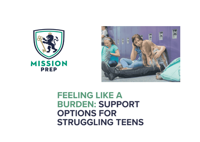 Mission Prep logo with feeling like a burden image