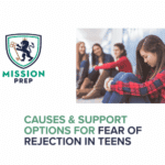 Mission Prep logo and fear of rejection in teens image