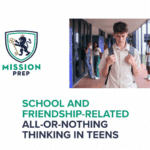 Mission Prep logo and all-or-nothing thinking in teens image