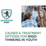 Mission Prep logo and rigid thinking in youth image