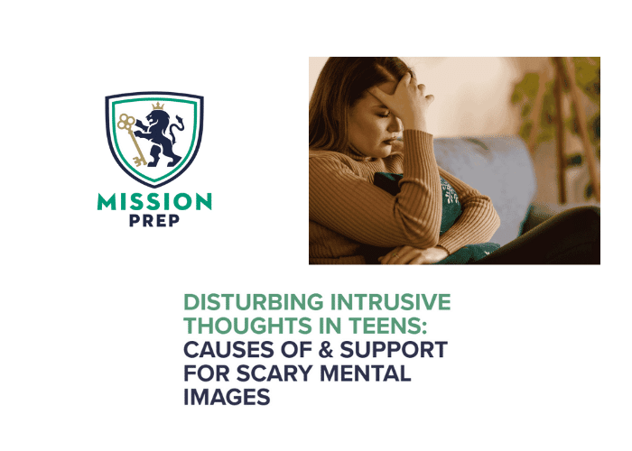 Mission Prep logo and scary mental images in teens image