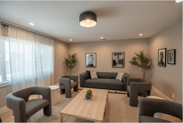Mission Prep's welcoming residential treatment facility living room where teens receive ARFID support