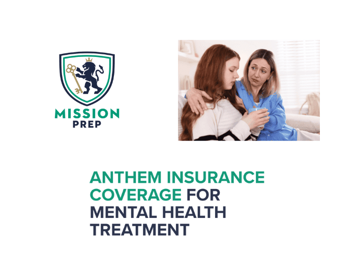 Mission Prep logo and Anthem insurance coverage image