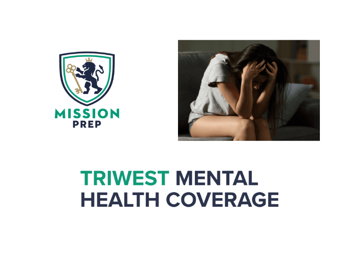 Mission Prep logo and Triwest Mental Health Coverage image