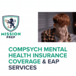Mission Prep logo and ComPsych Mental Health Insurance image