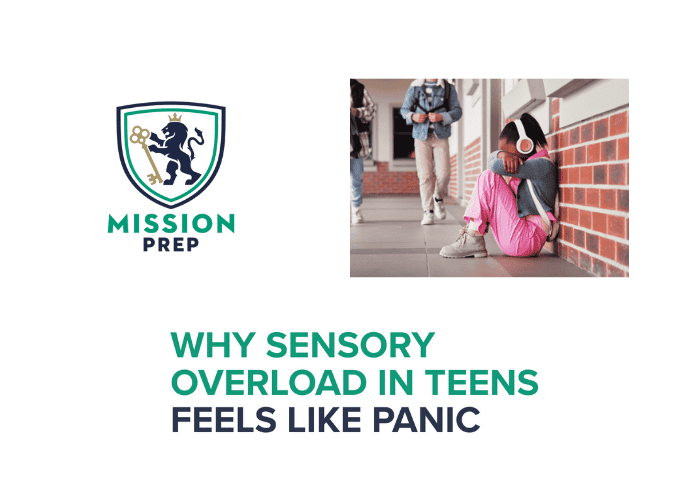 Mission Prep logo and why sensory overload in teens feels like panic image