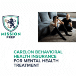 Mission Prep logo and Carelon mental health coverage image