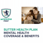 Mission Prep logo and Sutter mental health coverage image