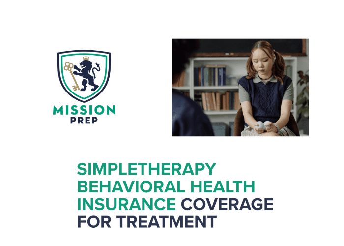 Mission Prep logo and SimpleTherapy image
