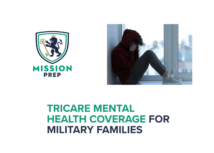 Mission Prep logo and TRICARE mental health coverage image
