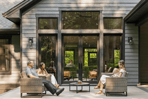 Mission Prep Healthcare's therapeutic outdoor space is designed for adolescent mental health treatment and family healing in California.