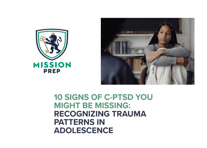 10 signs of c-ptsd image and mission prep logo