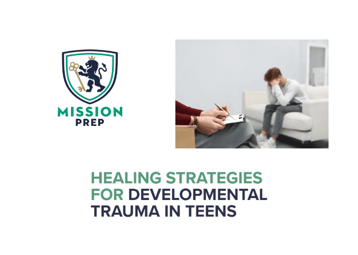 Developmental trauma in teens image and mission prep logo