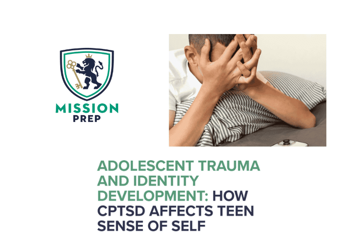 Adolescent trauma and identity development image and mission prep logo