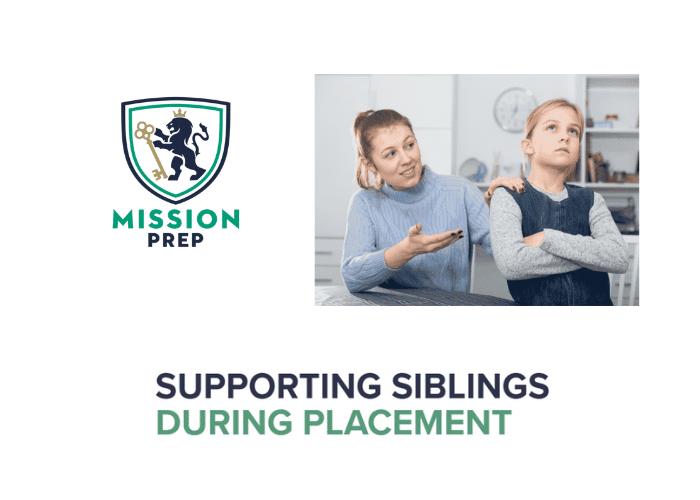 Mission Prep logo and supporting siblings during placement image