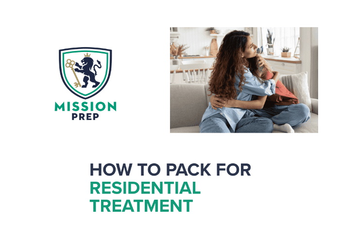 How to pack for residential treatment image and mission prep logo