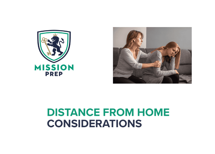 Mission Prep logo and distance from home image