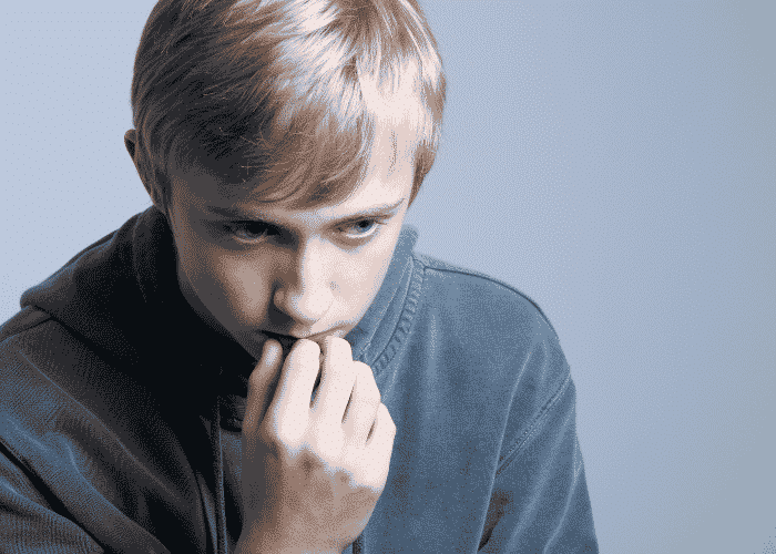 Boy anxious about Gender Dysphoria in Teens