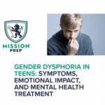 Mission Prep logo and Gender Dysphoria in Teens image