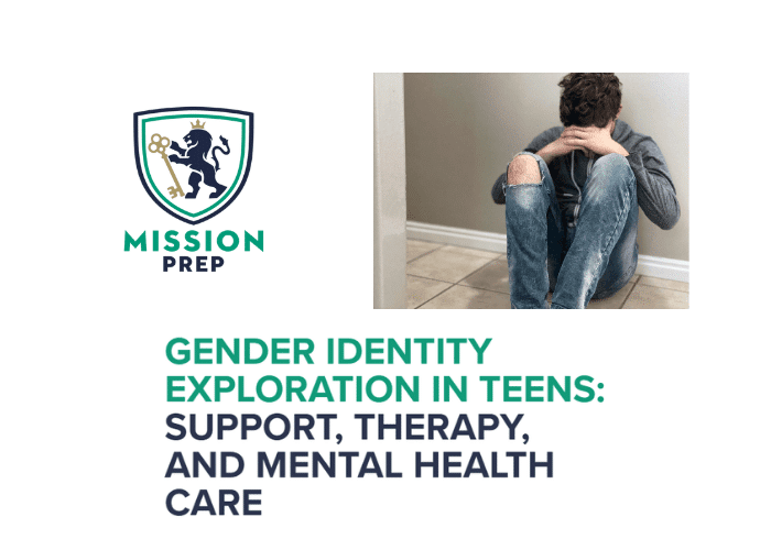 Mission Prep logo and gender identity exploration in teens image