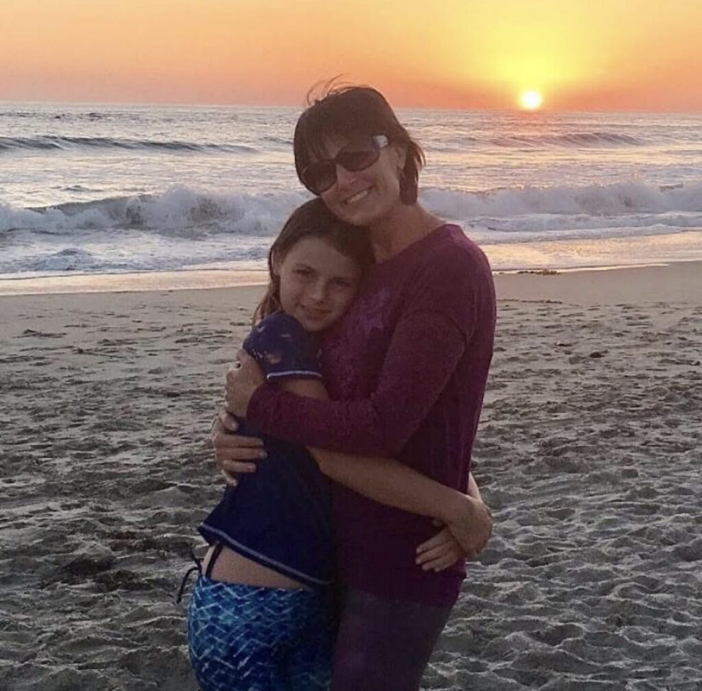 Jade and Mom on beach