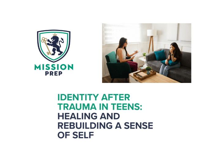 Mission Prep logo and Identity after trauma image